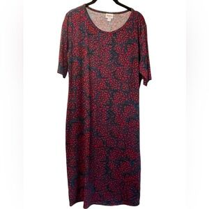 LuLaRoe Julia T-shirt‎ Dress, floral pattern, size XL​